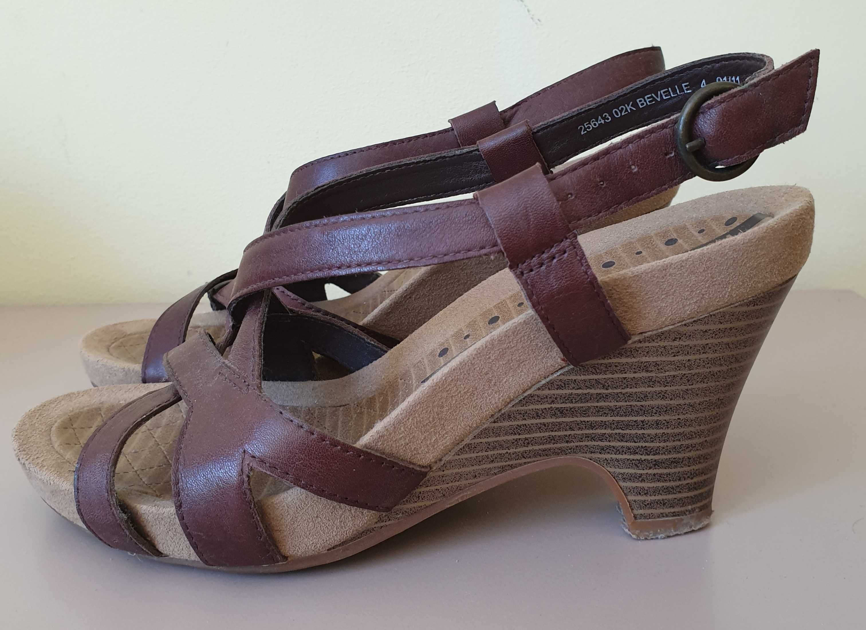 Hush Puppies сандали на платформа, естествена кожа
