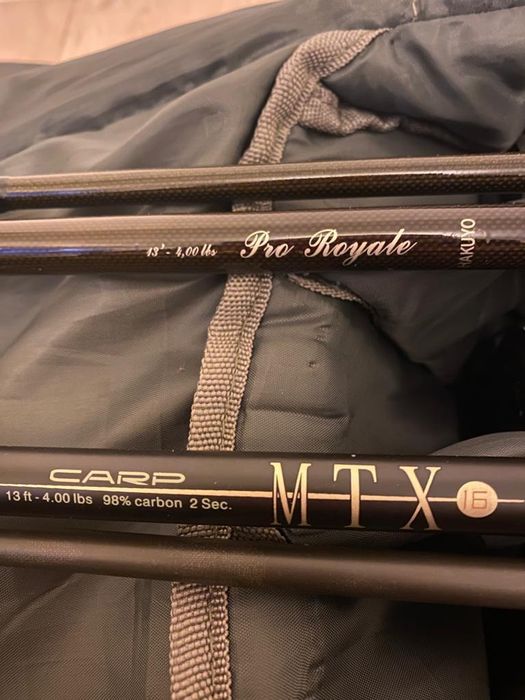 6 lansete 3.96 + 6 Mulinete + rod pod + husa + minciog