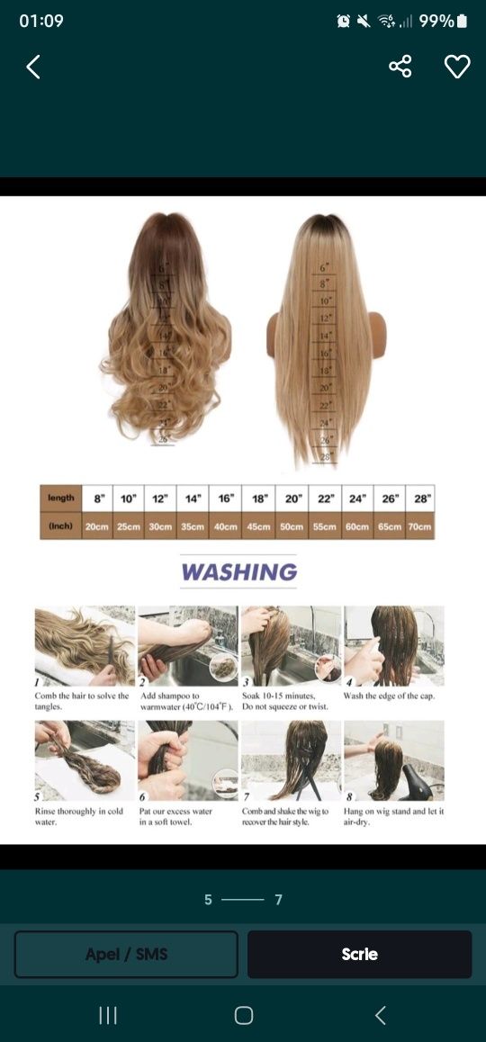 OFERTA!Peruca  blondă ,nouă ,deosebită