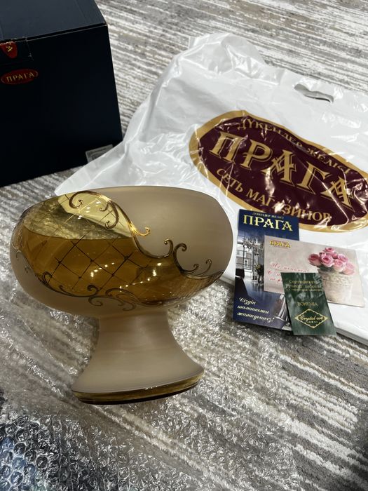 Новая Фруктовница из чешского хрусталя Bohemia из магазина Прага