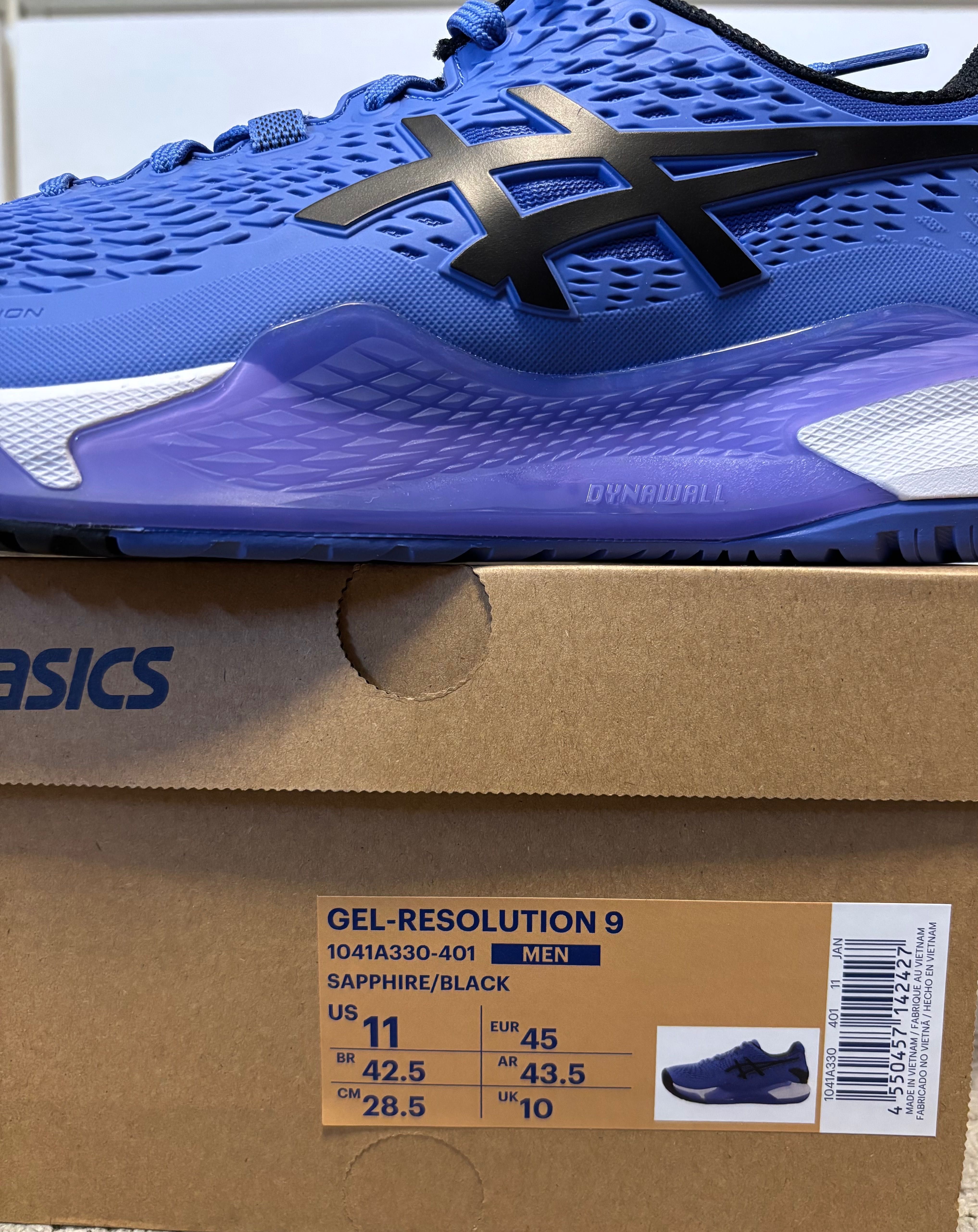 Asics Gel Resolution 9 Allcourt 45 номер *нови* тенис обувки Асикс