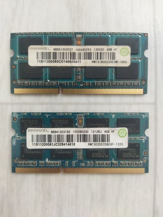 ОЗУ на ноутбук 4+4gb