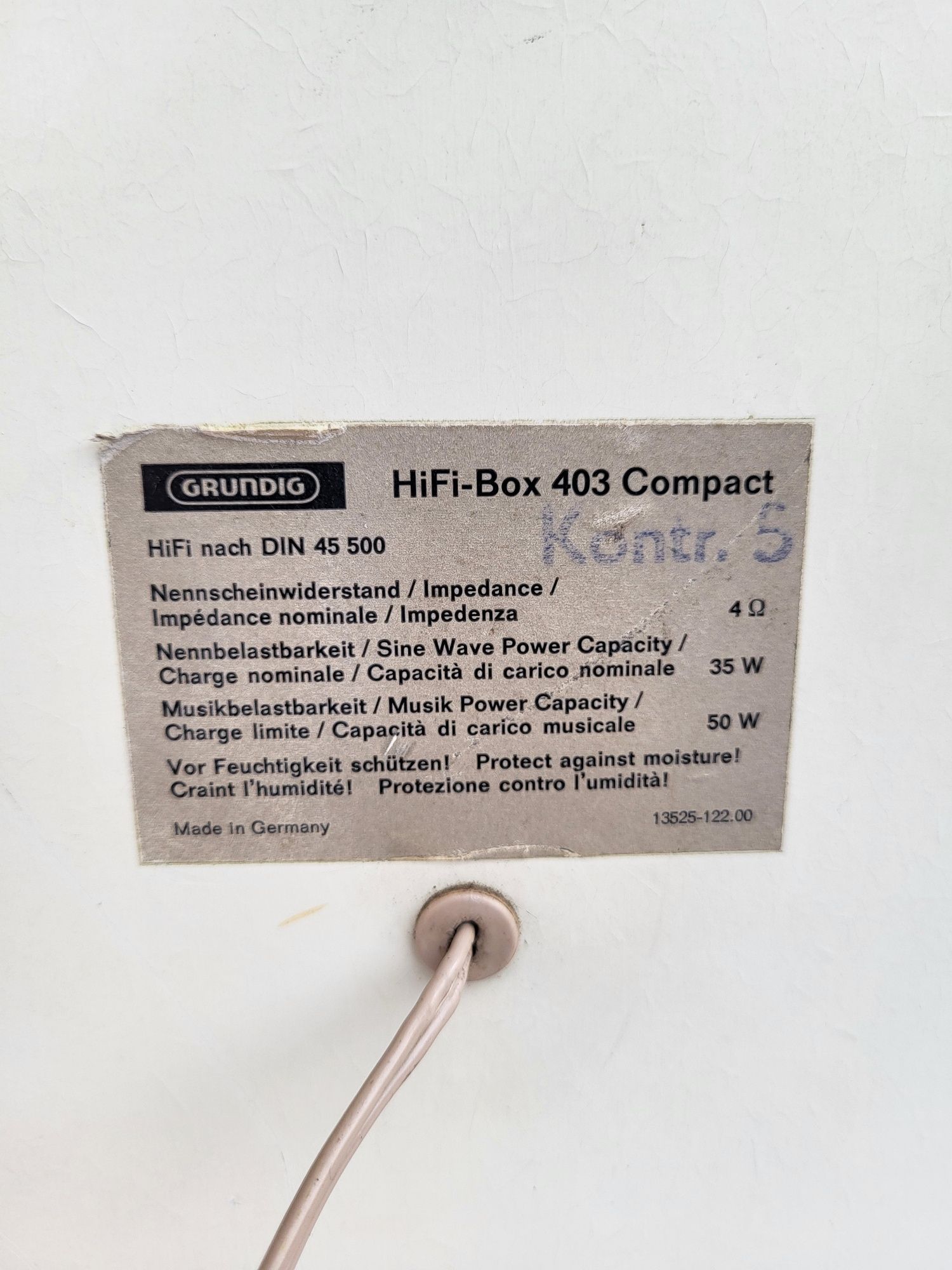 Boxe Grundig HI-FI Box 403 compact