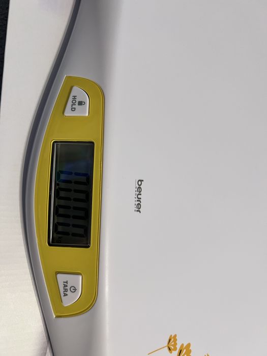 Cantar bebe BEURER BY80, 20kg, alb-galben