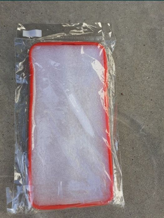 Husa bumper cauciuc silicon folie sticla samsung a20 a30 noua rosie