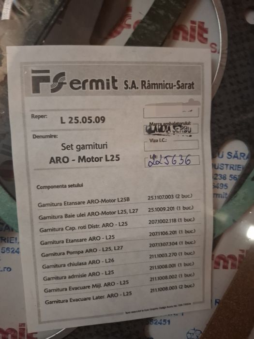 Set Garnituri Fermit Aro D127 L25 L27