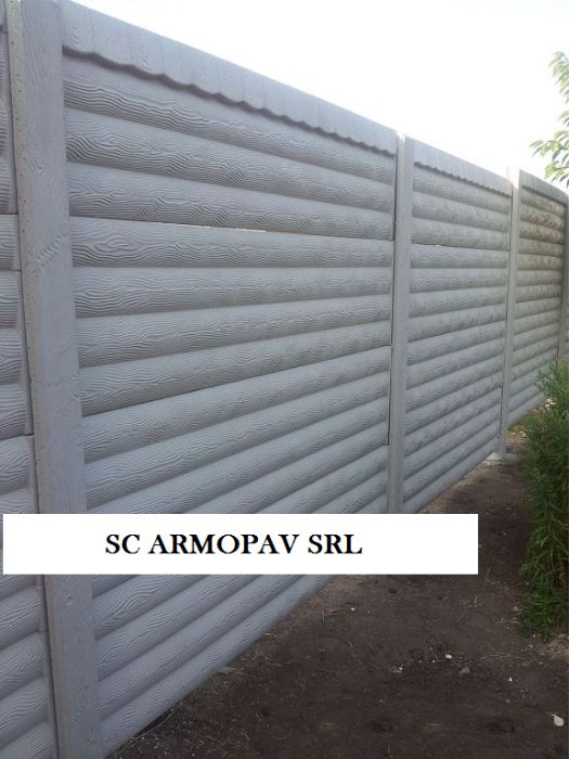 Gard prefabbricat din placi de beton gard cu fata dubla Giurgiu