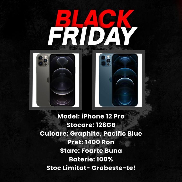 Black Friday!!! iPhone 12 Pro 128gb Graphite/Blue Neverlocked/Garantie