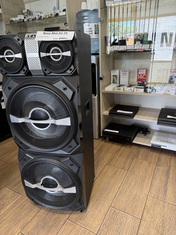Boxa activa fixa AKAI DJ-T5, Dual USB, Bluetooth, telecomanda, 300W!!