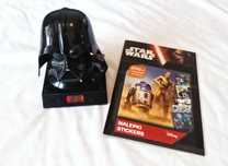 Ceas Darth Vader cu proiectie pe tavan + stickere Star Wars cadou