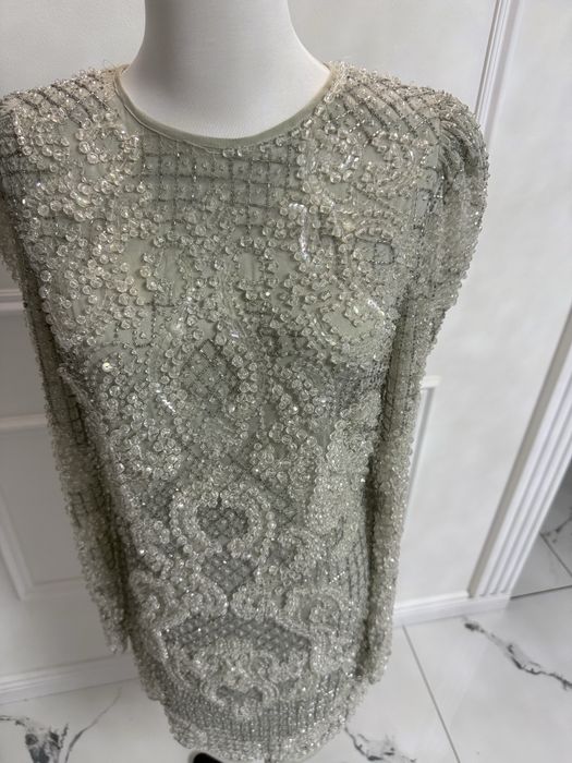 Rochie Asos luxe cu aplicatii de perle transparente