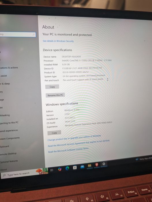 Microsoft surface laptop touchscreen 8gb 256gb