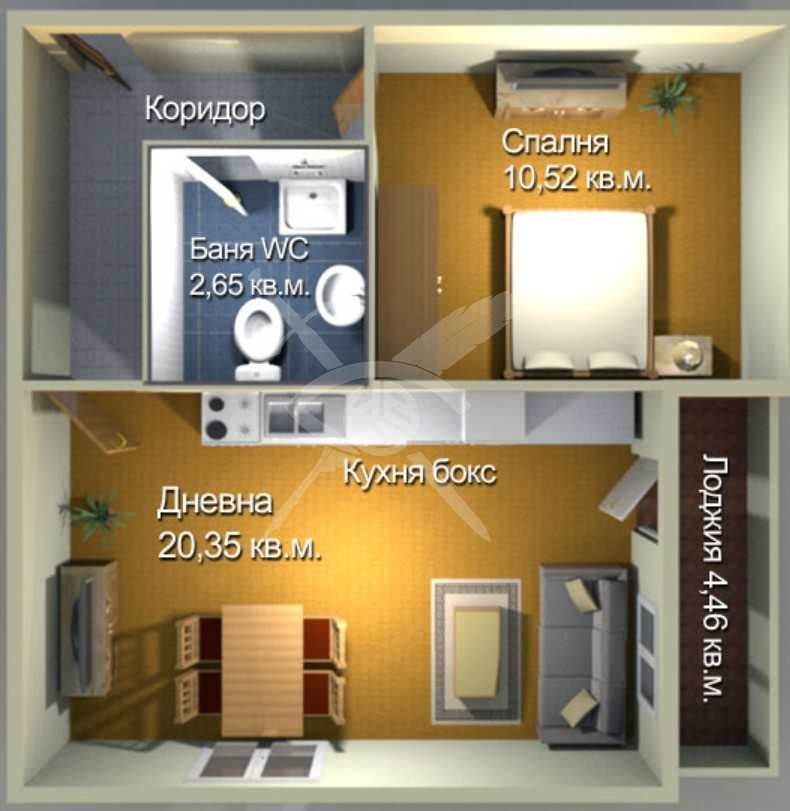 Двустаен апартамент в Меден Рудник 370-13166