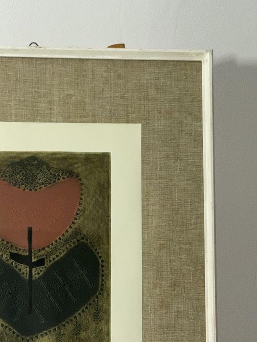 Tablou Laszlo Feszt, Floare III – Virag, Mezotintă Originală Semnată