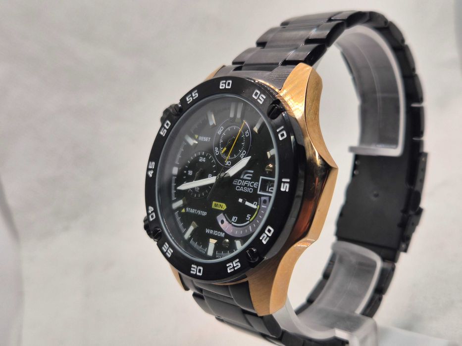 Ceas Sport Casio Edifice EFR 558 gold-b ,Black friday NOU, Garantie
