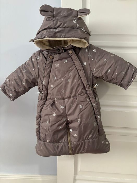 Комбинезон трансформер демисезонный зимний, для новорождённых, 74-80