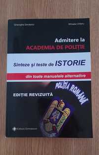 Manual de "Sinteze și teste de ISTORIE" - Admitere Academia de Poliție