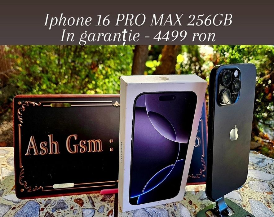 Iphone 16 Pro Max 256gb Full box, în garanție