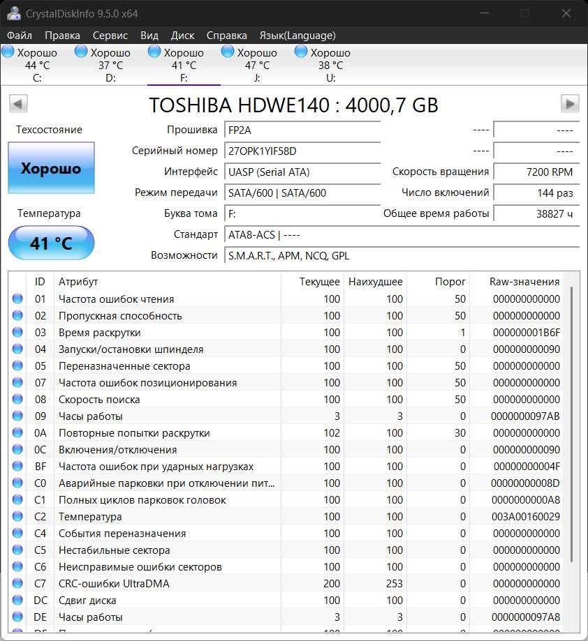 Жесткий диск 4ТБ HDD Toshiba 3.5" для компьютера