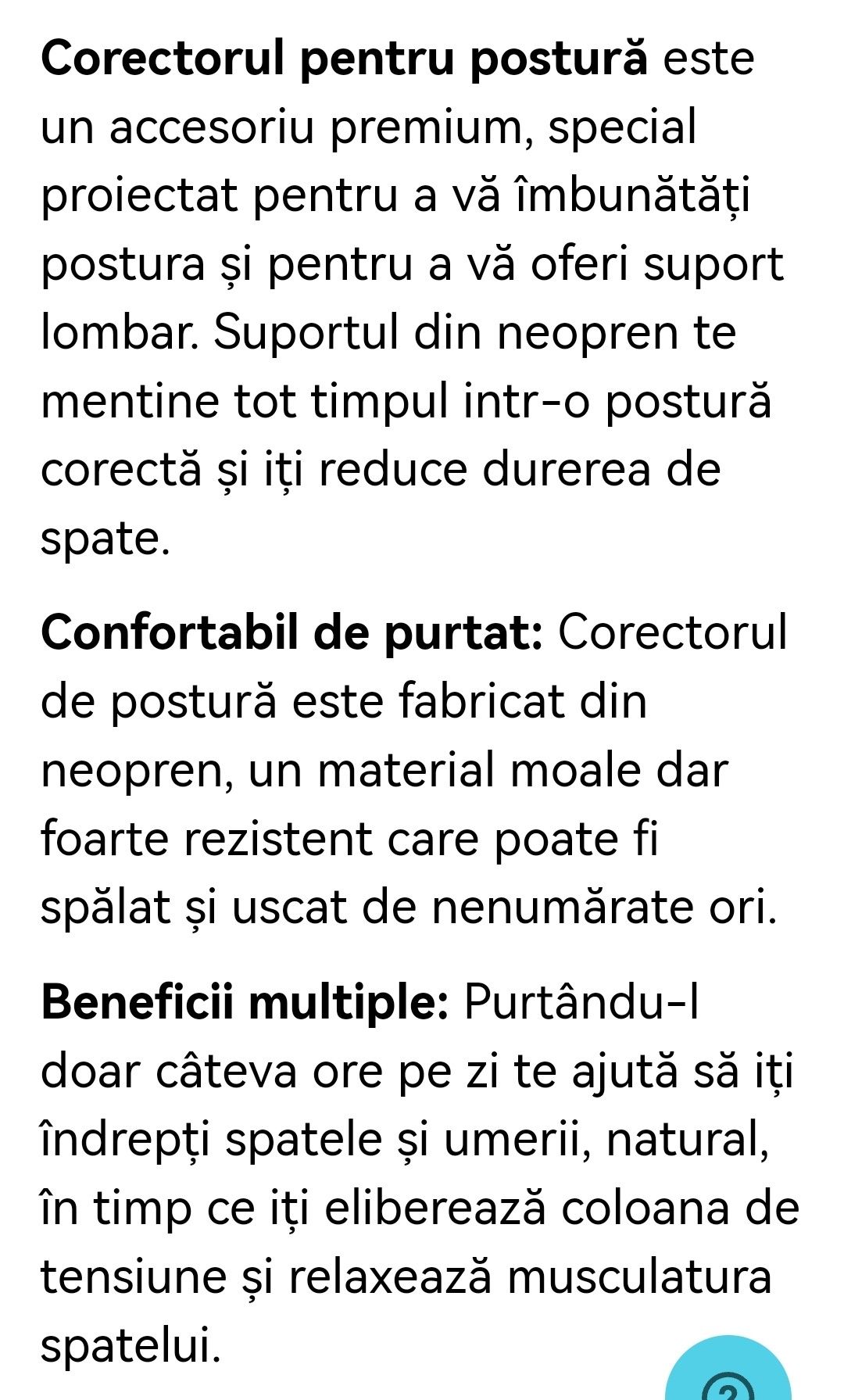 Corector postură