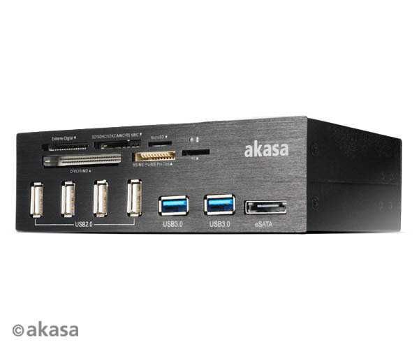 Vand Cititor Card-uri + USB 3.0 Hub pt PC Akasa AK-HC-05BKV2 la 100lei