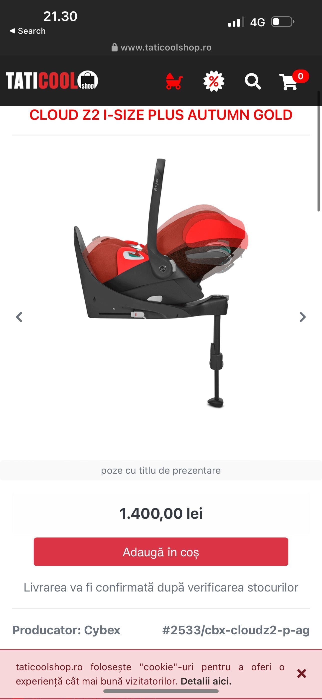 Cybex CLOUD Z2  plus  rosu