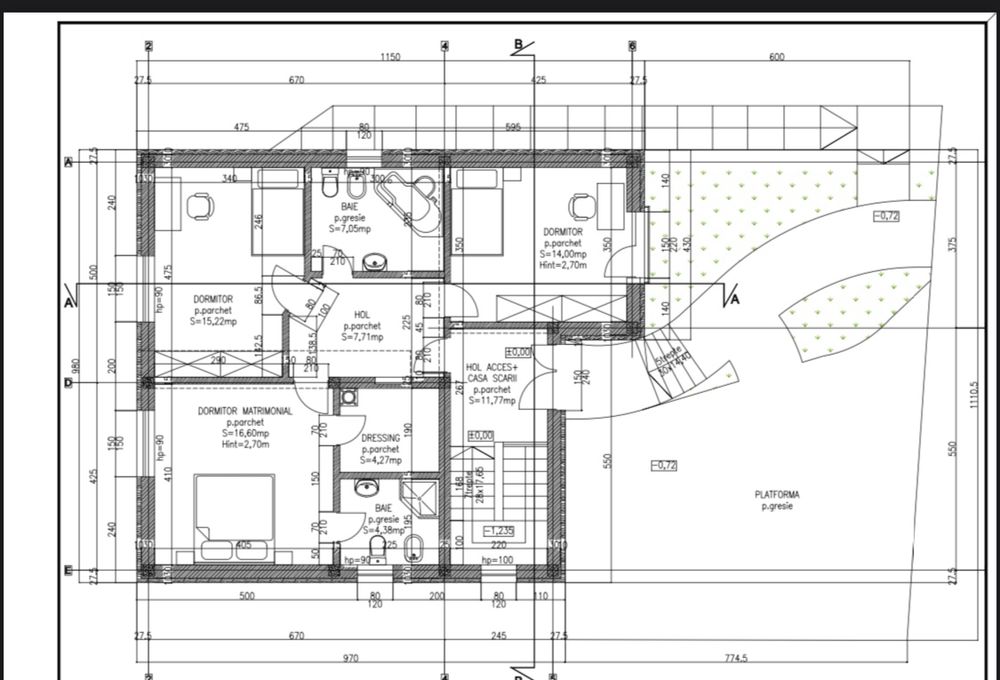 Teren intravilan cu autorizatie de constructie 1260mp str viile Unomaj