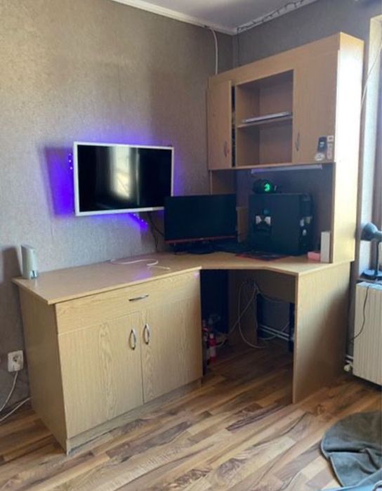 Birou mare in L cu comoda