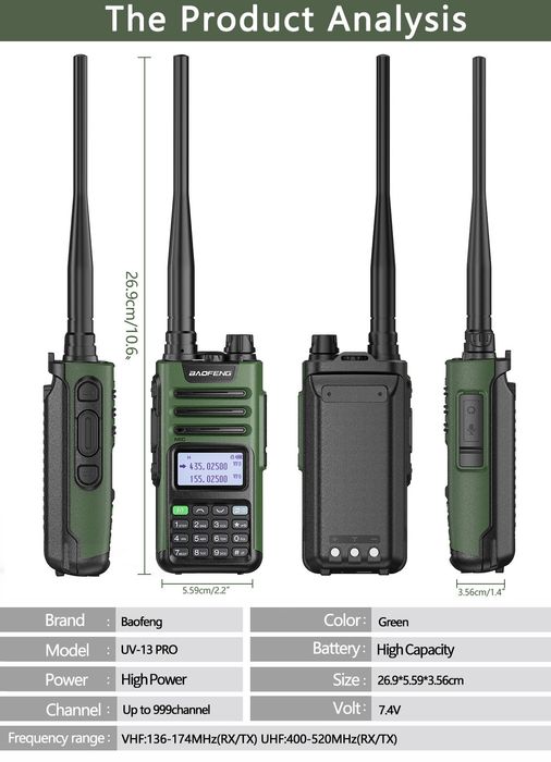 Set 2x statie portabila UV13 PRO V, Model 2024, Baterie USB C