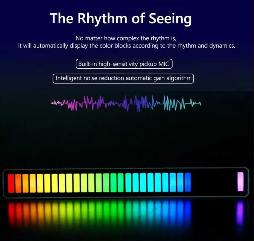 НОВ! RGB LED Светлинен Еквалайзер Цветомузика