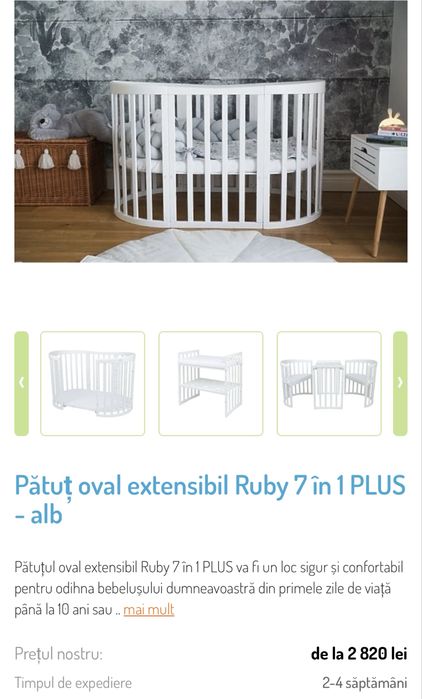 Patut oval lemn 7 în 1