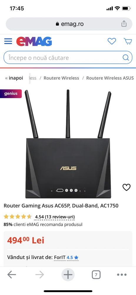 Vând router Asus RT-AC65P