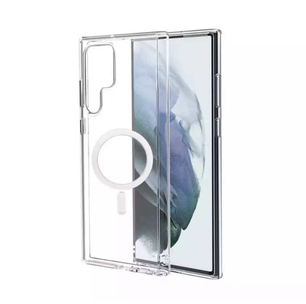 Husa Cerc Magnetic Samsung S22/S23/S24 Plus Ultra Clear Spate Plastic