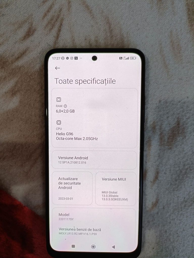 Vând Redmi Note 11 S în stare excelenta