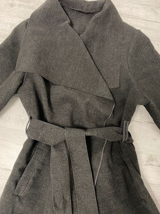 Зимно палто, тъмносив цвят