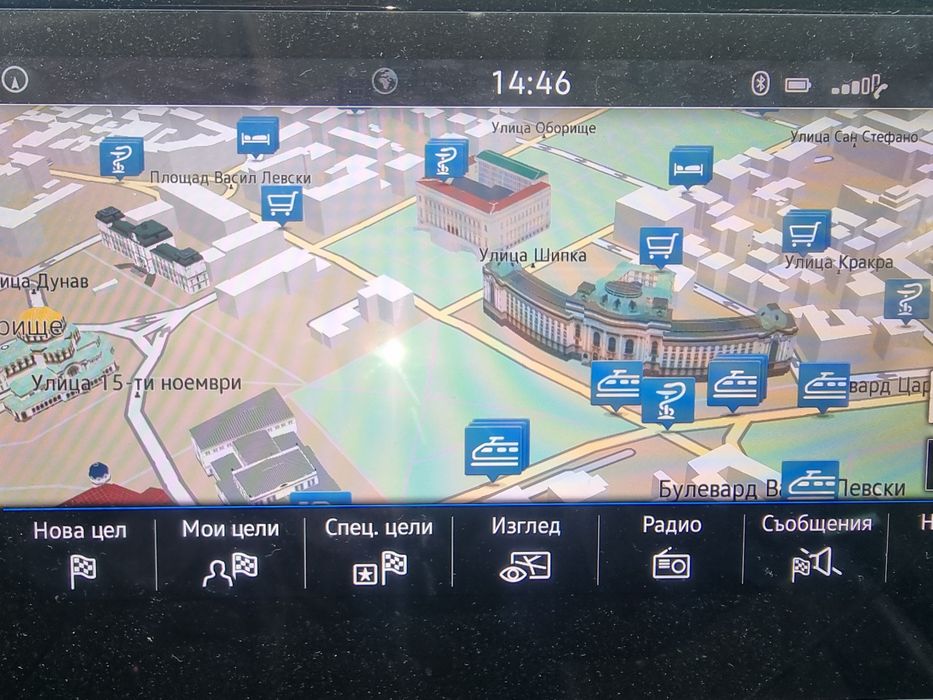 VW golf, навигацията