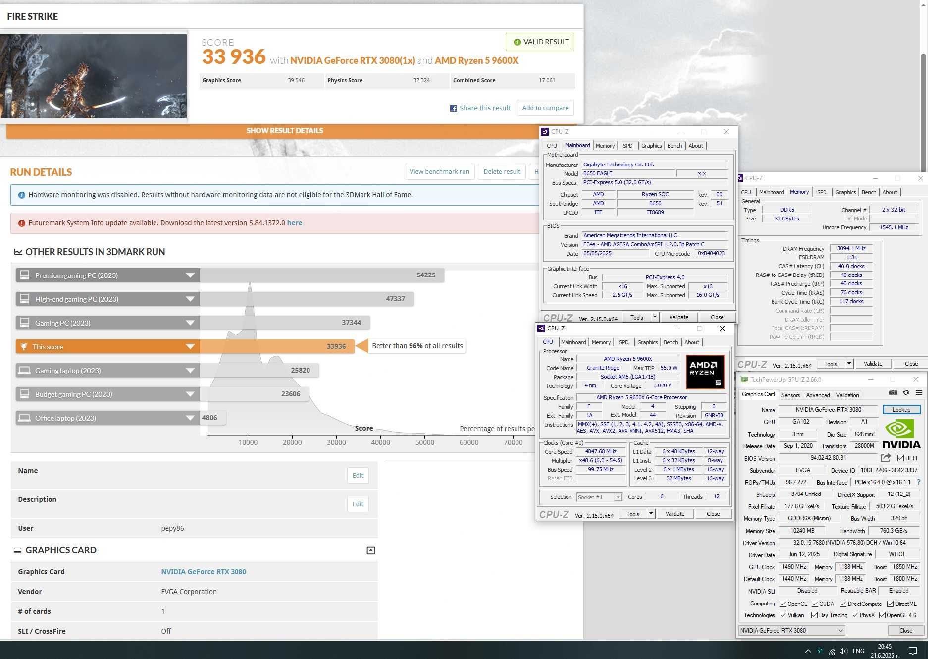 EVGA RTX 3080 10GB FTW3 Ultra Gaming