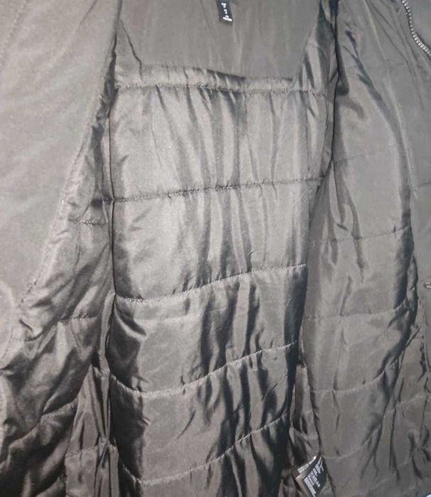 Geaca barbati H&M Padded Parka cu gluga si blana marimea M