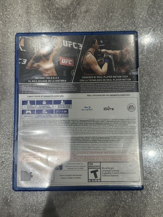 UFC 3 диск на playstation