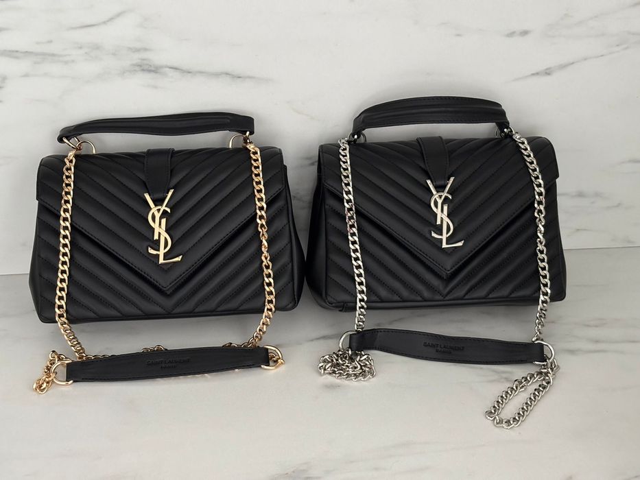 Geanta Y S L  / MK / Guess — Negru / Alb