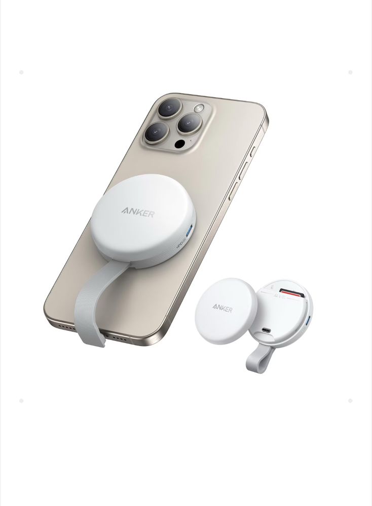 Четец за карта памет Anker MagGo Adaptor SD USB-C, Бял