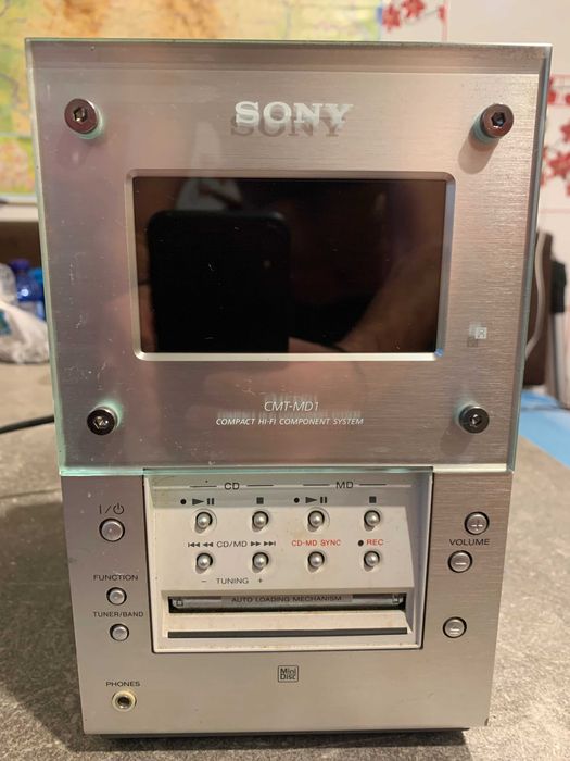 SONY HI-FI SYSTEM CMT-MD1 JAPAN, receptie FM super, Antena Satelor AM