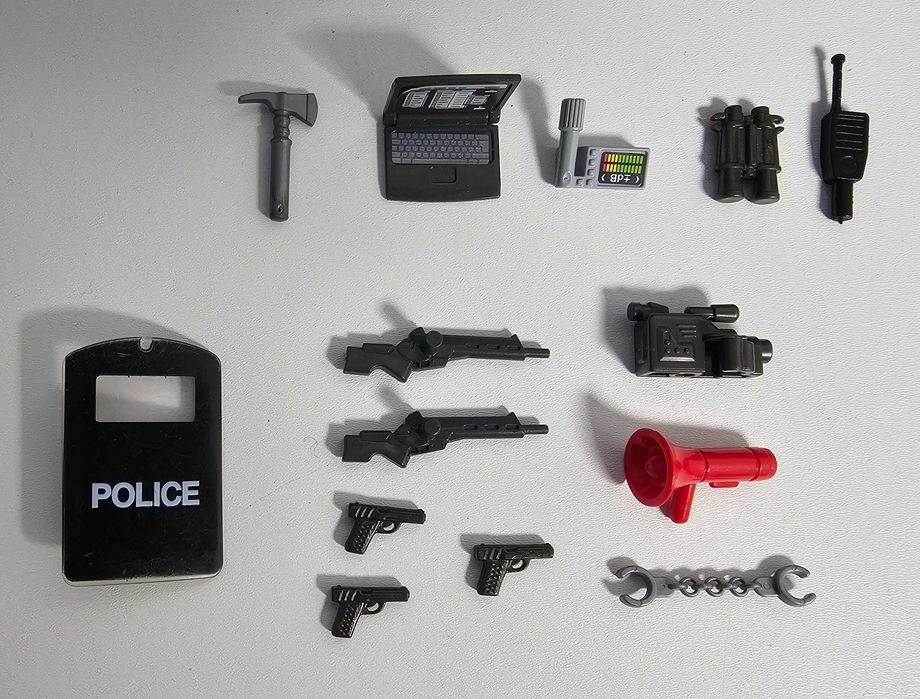 Playmobil - Хеликоптер / бърза помощ , Полицейски камион за спец части