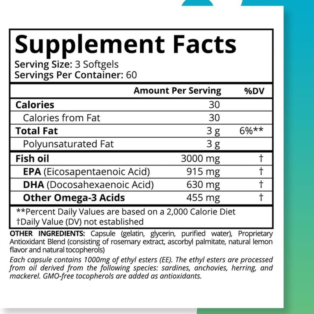Purty Labs Omega3 Fish oil (3.000mg)