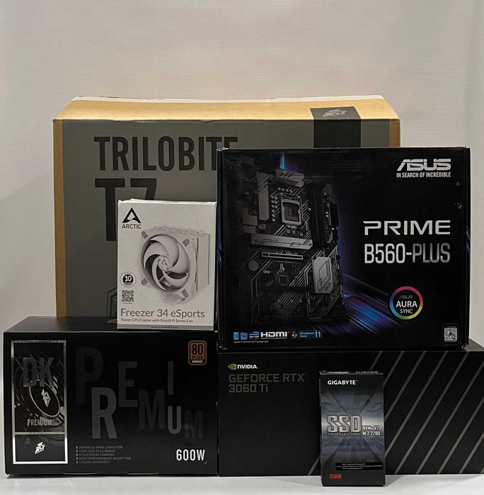 Геймърски компютър Intel Core i5 11500, RTX 3060 Ti 8GB, 16GB ram