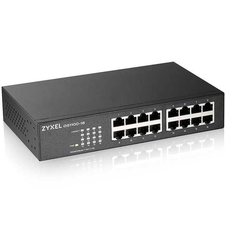 Суич ZyXEL GS1100 16x Gbe RJ-45 ports
