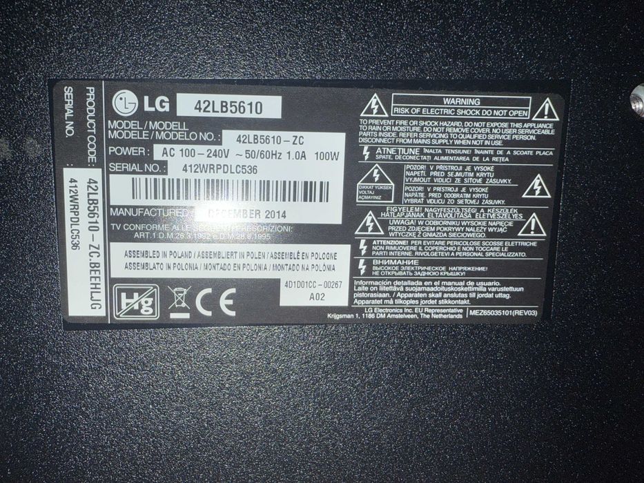 Televizor LG 108cm 42lb5610