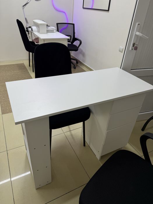 Стол маникюрный  Wlada Комфорт, 100х50x75 см, белый