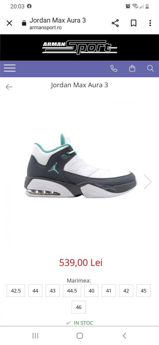 Nike Jordan Max Aura 3 nr 40