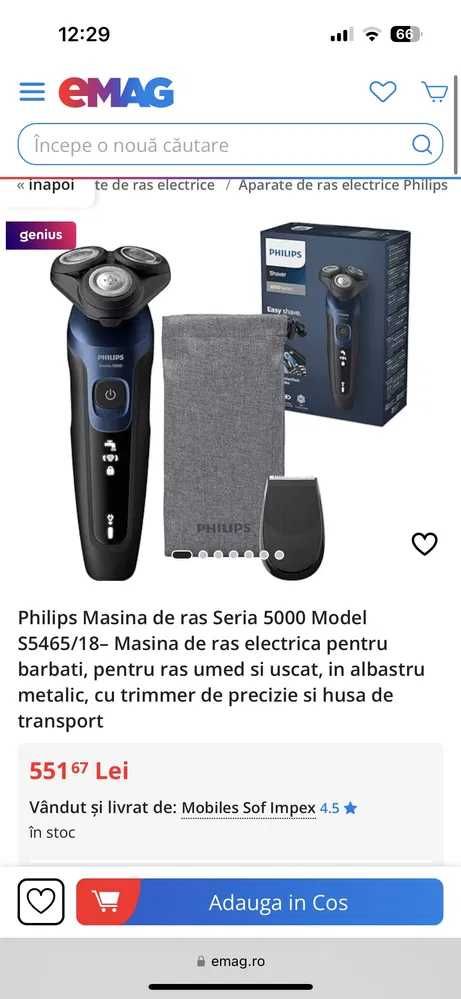 aparat de ras philips NOU